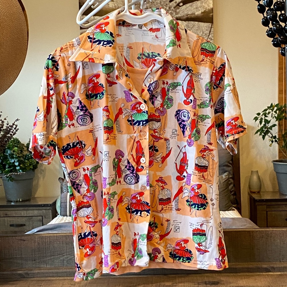 Vintage 60s/70s printed shirt